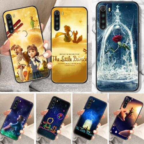The Little Prince Cartoon Phone Case For Xiaomi Redmi Note 7 8 9 10 7A 8T 9A 9T 9S 10S Pro black soft shell art bumper 3D prime