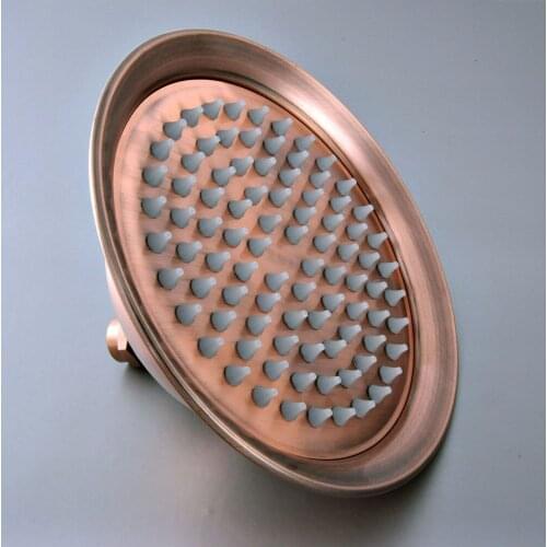 Antique Red Copper Bathroom Rainfall Top Spray Rain Shower Head Accessories (Standard G1/2".)dsh263