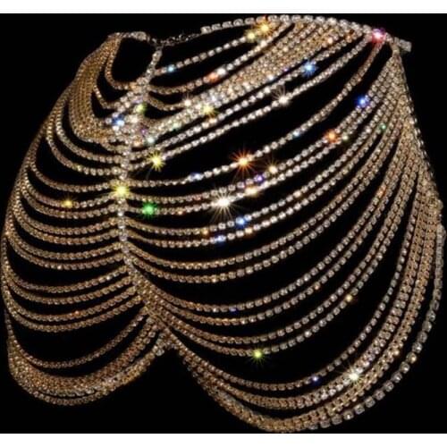 Echonight Crystal Waist Belly Skirt Chain Women Diamante Underwear Tassel Festival Party Chic Chain Sexy Body Harness Jewelry