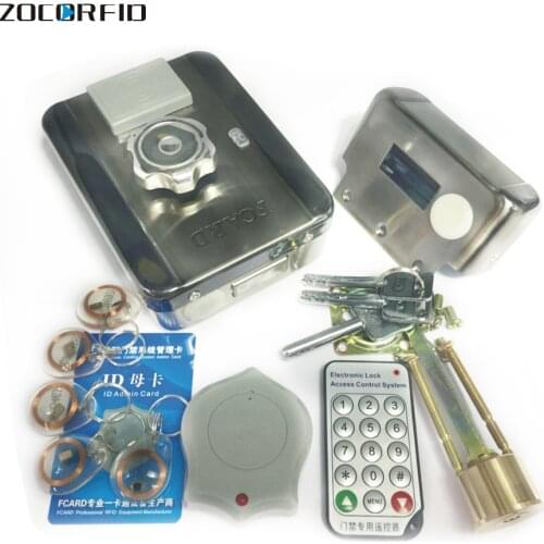 1000Users Electronic Door Lock with Remote Unlock with Smart RFID Card Home Security System Kit Access Control System