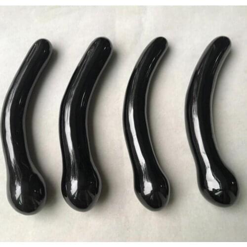 Natural obsidian hand-carved quartz crystal Penis Massage massage for women health 1pc