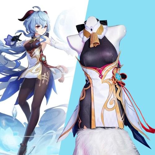 Game Genshin Impact Ganyu Cosplay Costume Anime Outfits Sexy Women Dress Halloween Carnival Uniforms