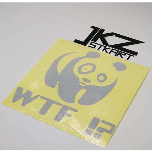 JKZ STKART Vinyl Die Cut Stickers Decals Funny WTF Panda 12 x 12 cm ATV Car Motor Bike Truck Helmet Decorated Stickers