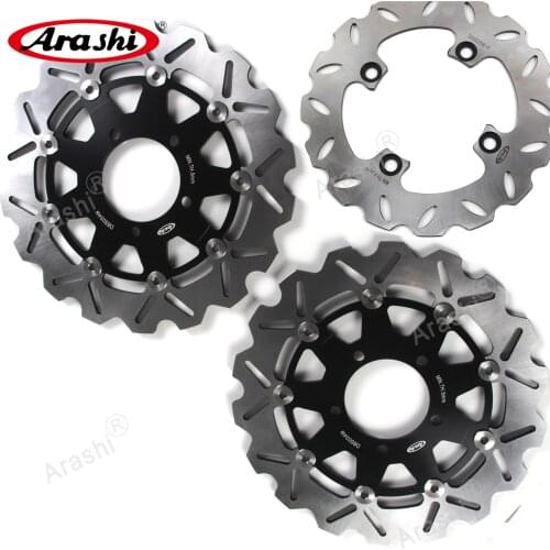 ARASHI CNC NINJA ZX6R Front Rear Brake Rotors Brake Disc Set For KAWASAKI ZX-6R NINJA 2007-2015 2014 2013 2012 2011 2010