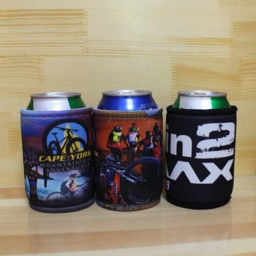 125pcs/lot Imprint Logo 5mm Thickness With Bottom Neoprene Beer Cooler Sublimate Stubby Holders Can Cooler Wedding Gifts