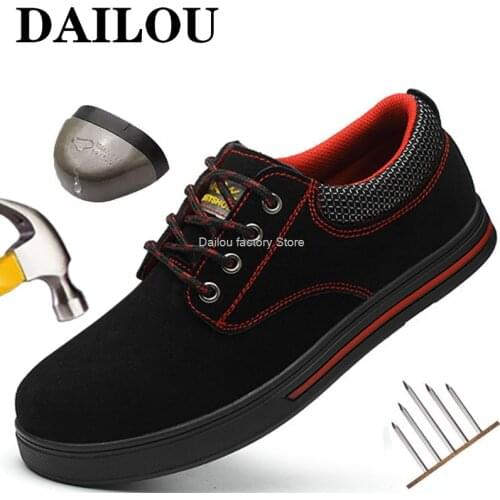 Security Boots Safety Shoes For Men Steel Toe Cap Protective Shoes Wokring Boots Anti-Stab Shoe Lightweight Sneaker Fashion Boot