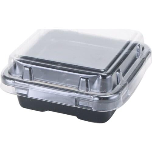 50pcs Plastic Mooncake Container Square Cake Box Disposable Pancake Salad Mooncake Holder Dispender Baking Packing Boxes
