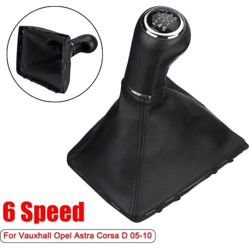 6 Speed Gear Shift Knob Gaiter Boot Cover Shifter Lever Stick For Vauxhall/Opel/Astra Corsa D Zafira B 2005-2010