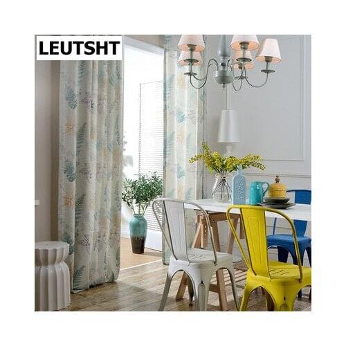 2021new Modern Curtains for Living Dining Room Bedroom Pastoral Printing American Country Curtains Window Custom Curtains