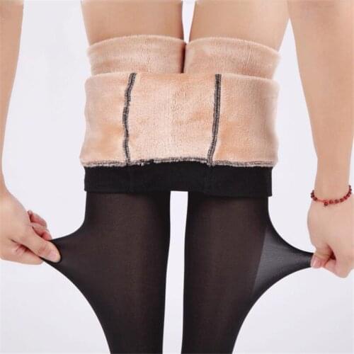 VIIANLES Leggings For Womens Sexy Velvet Leggings Thick Legins Through The Meat Pants Black Coffee Warm Mesh Winter Clothes