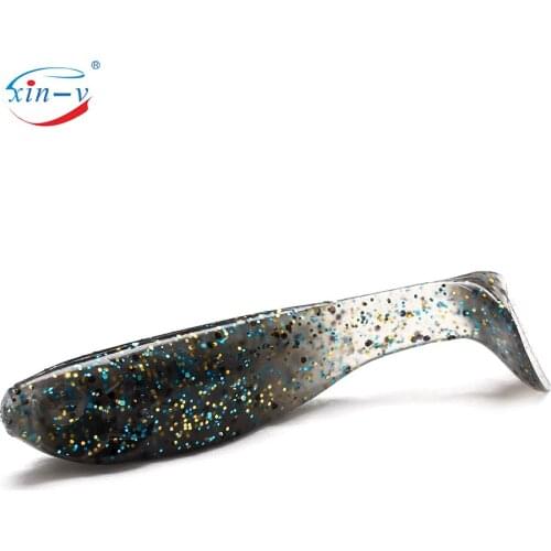 SDA65 10PCS/Lot 65mm 3.7g Wobblers Fishing Lures Easy Shiner Swimbait Silicone Soft Bait Carp Artificial Soft Lure T Tail