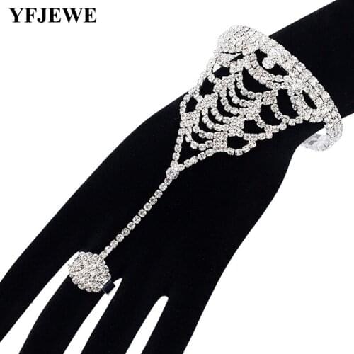 YFJEWE Wholesale Vinterly Womens Rose Chain Link Bracelet Women Bracelets Bangles for Women Free Shipping Jewelry B184