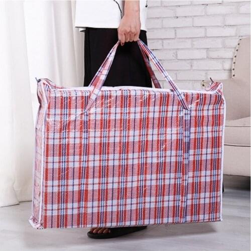 1Pc Jumbo Home Waterproof Plastic Bags Large Zipper Reusable Strong Baggage Travel Storage Bag Holder Hangable Pouch Organizer