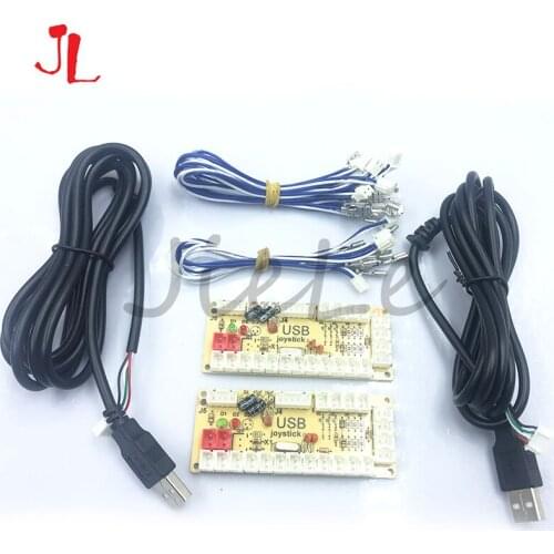 10pcs Zero Delay Arcade USB Encoder PC To Joystick MAME & Fight Stick Controls 2.8mm or 4.8mm & SANWA Push Buttons Type