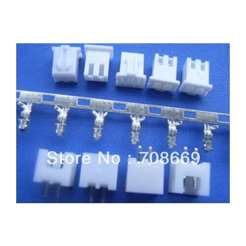 1000pcs 2 Pin Connector leads Heade 2.54mm XH-2P Kit