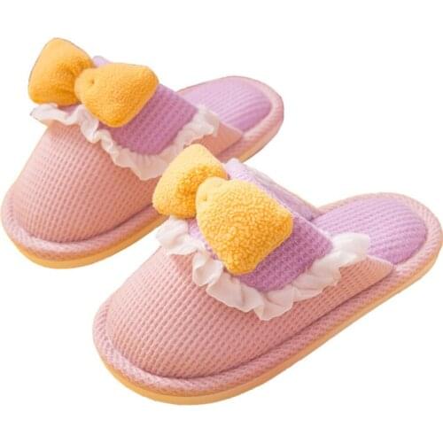 2021 New Arrival Winter Warm Plush Cotton Home Slippers for Women Men Fluffy Soft Thick Sole Cute Cartoon Indoor Shoes