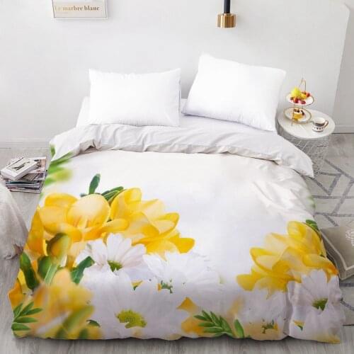 3D Duvet Cover Custom 180x210 140x210 Comforter/Quilt/Blanket case Single Double King Bedding For Wedding Floral Drop Ship
