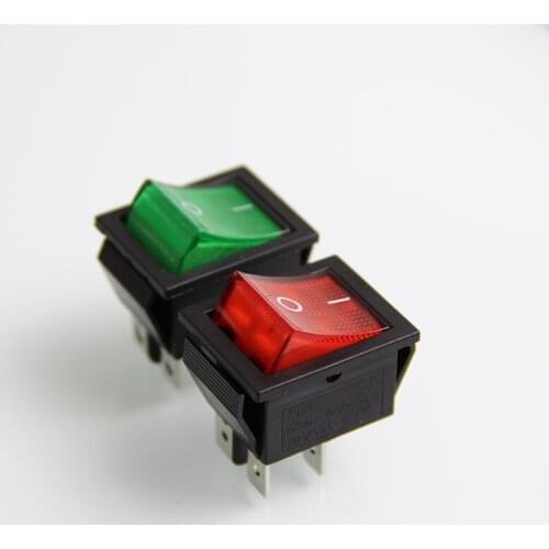 4pcs 4PIN ON/OFF red duplex switch rocker switch 15A 250V with light red light Power Switches