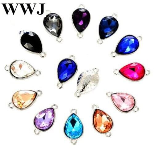 7x10mm/10x14mm/13x18mm Drop diplopore Crystal glass loose rhinestones Pendant/Bracelet/diy clothing accessories
