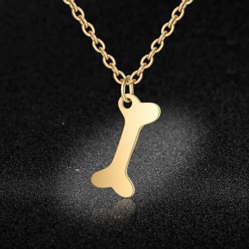 AAAAA Quality 100% Stainless Steel Dog Bone Charm Necklace for Women Super Fashion Charm Jewelry Never Tarnish Jewelry Necklace