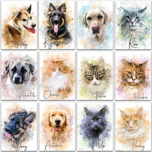 5D DIY Diamond Painting art Cartoon animals dog Cat Full Square&Round Diamond mosaic embroidery Cross stitch home decor paint
