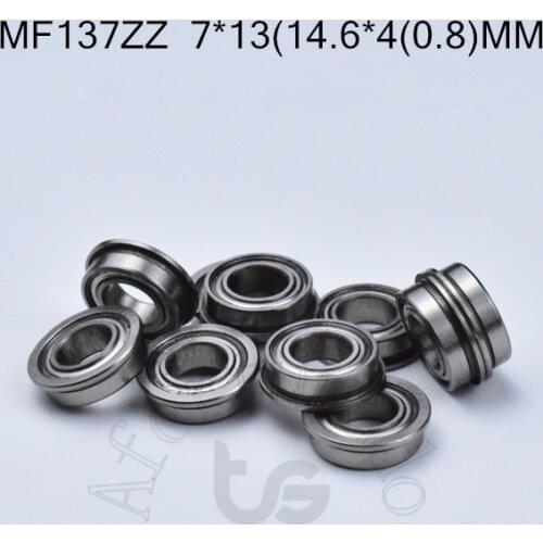 F137 F137ZZ 7*13(14.6*4(0.8)MM 10pieces MF137ZZ LF1370ZZ free shipping ABEC-5 Flange bearings chrome steel bearing LF1370ZZ