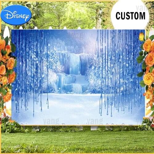 Winter Backdrop Ice And Snow White World Crystal Pendant Christmas Princess Birthday Party Photography Background Photo Studio