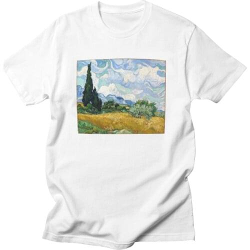 Van Gogh Michelangelo New mens Summer O-neck TShirt Quality Cotton T-shirt Female Harajuku Woman Tees Shirt Short Sleeve