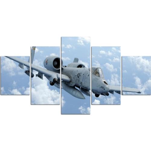 Canvas Paintings Home Decor Prints Poster 5 Pieces aircraft Pictures For Living Room Modular Wall Art Framed