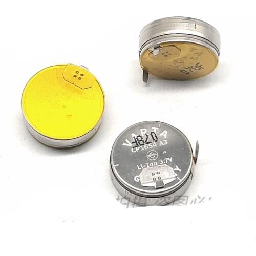 Imported CP1654 A3 high capacity 100mah rechargeable lithium battery 3.7v LIR1654 solder foot