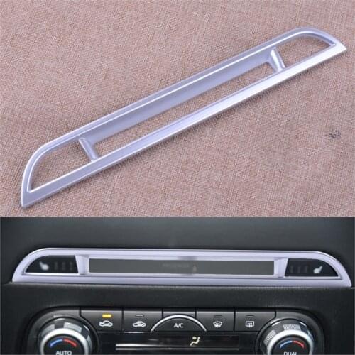 Car Interior Center Console Upper Stripe Decorative Cover Seat Heater Buttons Trim 24x3cm Fit for Mazda CX-5 2017 2018