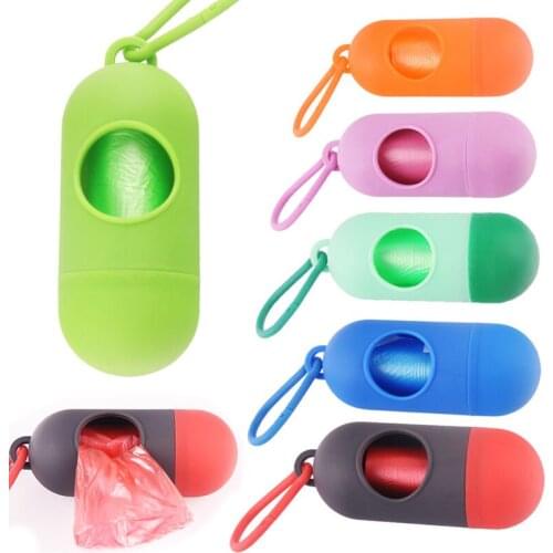 1pcs Capsule Pet Poop Picking Bag Poop Picking Tool Outdoor Portable Cleaning Dispenser Cat Dog Poop Garbage Bag Pet Supplies