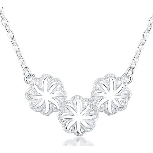 LN024 Free shipping Popular WOMEN Beautiful fashion Elegant silver color charm retro pretty Lady Necklace jewelry