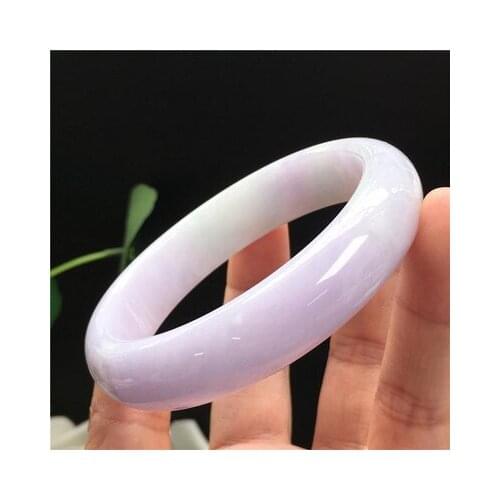 Natural Burmese Jadeite Light Purple 54-64mm Bracelet Elegant Princess Jewelry For Mom and Girlfriend