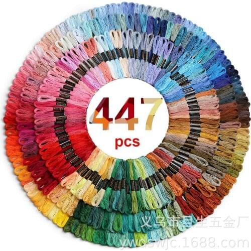 New French DMC447 color embroidery cross stitch thread high quality color cotton thread hand sewing tool accessories
