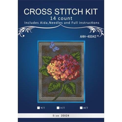 Oneroom Colorfully flowers Scenery Embroidery Needlework Crafts 14CT Unprinted DMC DIY Quality Cross Stitch Kits Handmade