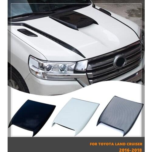 Good Quality Hood Vent Pair Vents Air intake Scoop Bonnet Louvers Spoiler Trim For Toyota Land Cruiser 2016 2017 2018