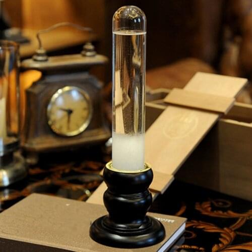 Clear Rainstorm Glass Weather Forecast Bottle Mini Liquid Hourglass for Home Office Decor Art Craft Ornaments