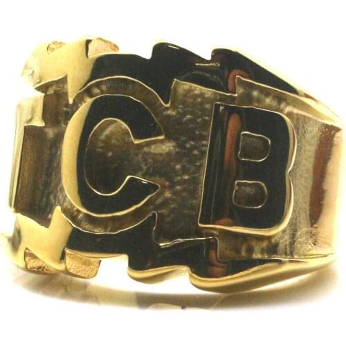 Size 8 to Size 14 Mens Boys 316L Stainless TCB Biker Ring