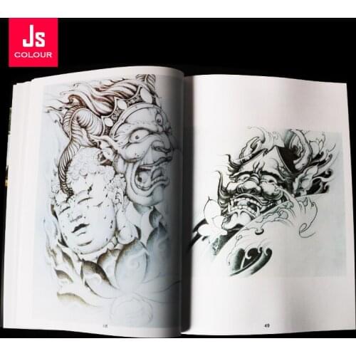 Newest Tattoo Teaching Book Basic Dragon God Fish Design of Techniques and Manuscript Painting 72 Pages Size Body Art A4