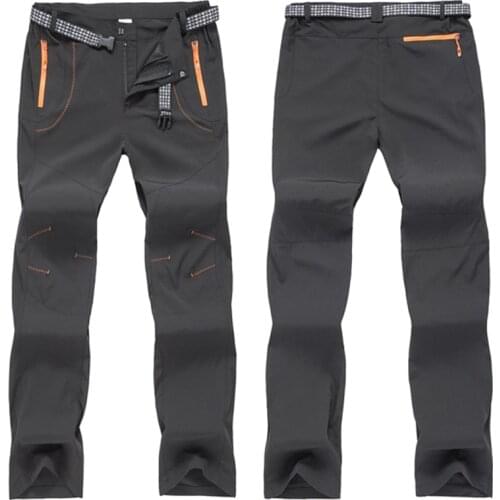 Men Outdoor Climbing Hiking Pants Mens Fashion Trekking Skiing Active Trousers Color Block Male Zipper Slacks Camping Pants