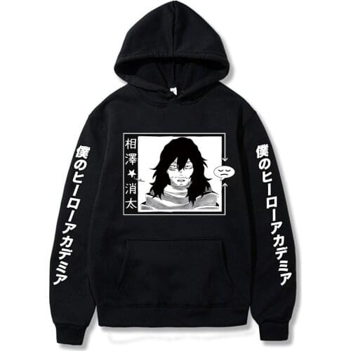 My Hero Academia Hoodie Aizawa Shouta Printed Long Sleeve Sweatshirt Hoodie Clothes Harajuku
