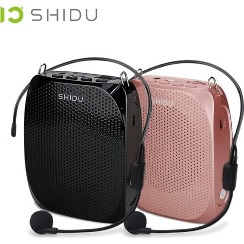 SHIDU S258 10W Voice Amplifier Mini Audio Portable Speaker Natural Stereo Sound Wired Microphone Loudspeaker For Teachers Speech