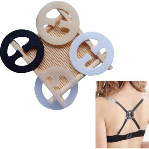 XUNZHE 4Pcs Lnvisible Buckle for Underwear Straps Sexy Piece Oval Split Control Clips Conceal Bra Strap Buckle Adjust Adapter