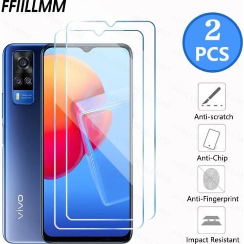2Pcs/lot Protective Film For Vivo Y 52 51 31 20 12 11 9 s Tempered Glass For Vivo Y 91 90 89 72 51 50 30 Full Screen Protectors