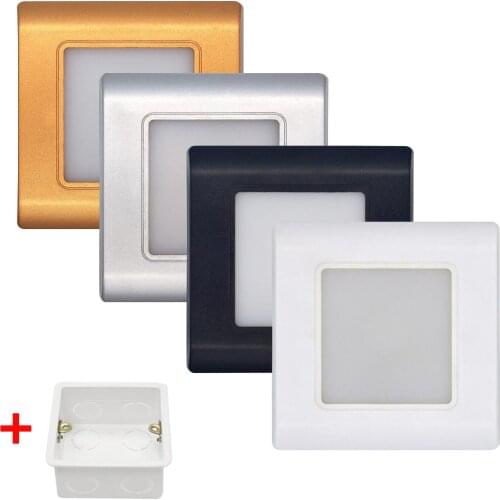 10pcs Recessed Stair Light PIR Motion Sensor LED Wall Lights Infrared Human Body Induction Wall Corner Lamp Stairway Lighting
