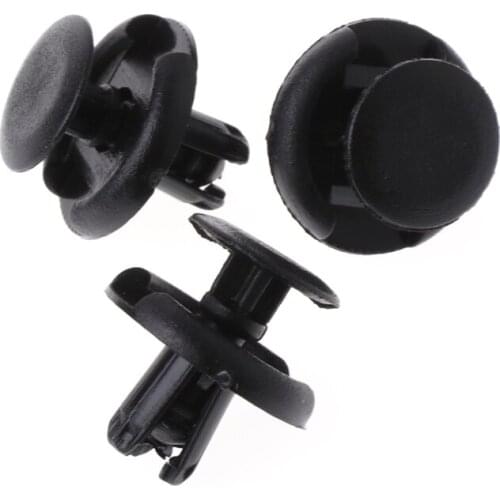 50 Pcs 7mm Hole Black Plastic Rivet Fastener Bumper Fender Push Clip For Suzuki Alto