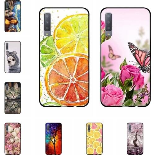 For Samsung A7 2018 Case 6.0" Soft Silicone Back Shell Cover Case For Samsung Galaxy A7 2018 A750F A750G A750FN Phone Bag Cases