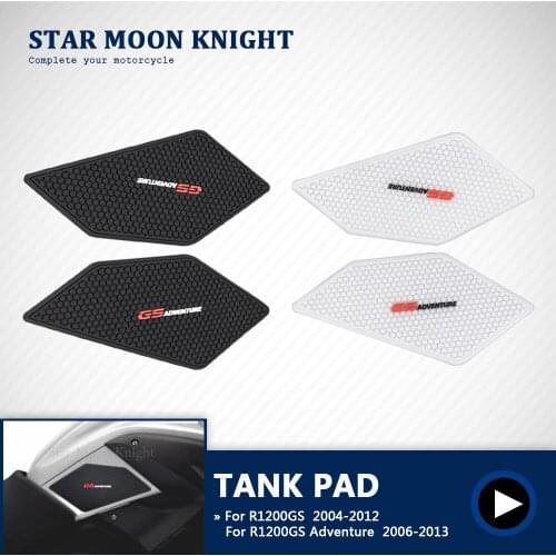 For BMW R1200GS R 1200 GS ADV Adventure 2004 - 2013 Motorcycle Non-slip Side Fuel Tank Stickers Waterproof Pad Rubber Sticker
