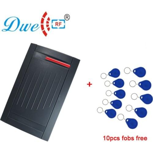 DWE CC RF door access 12V rfid proximity card readers 13.56mhz wiegand ic chip reader with keyfob